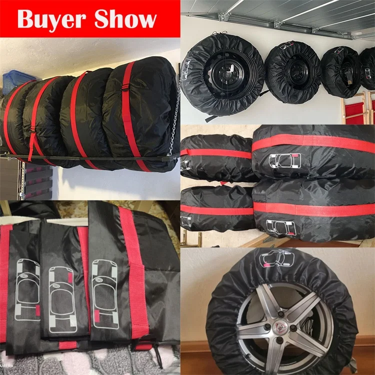 Disposable Custom Oxford Clear Plastic Car Spare Tire Tote Storage Cover Tyre Packaging Bag With Logo