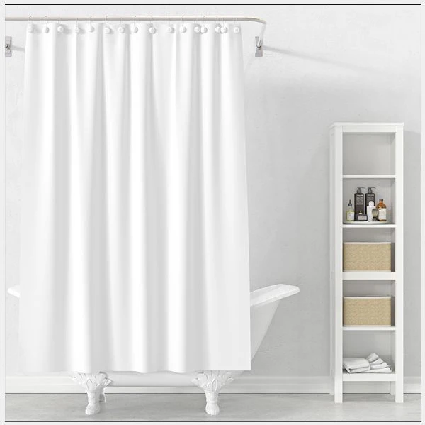 Customized polyester white sublimation waterproof shower curtain