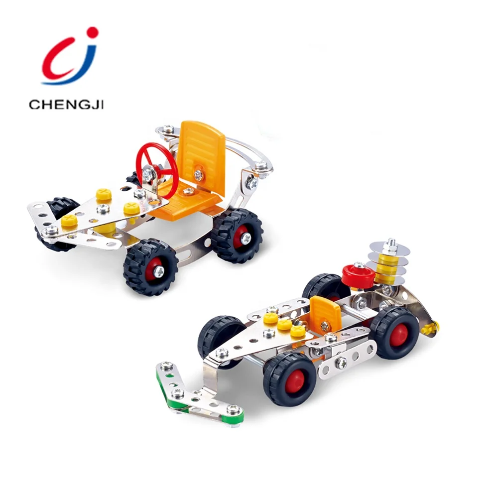 Educational 3 In 1 DIY Assemble Vehicle Model Toy, 291PCS Building Metal Car