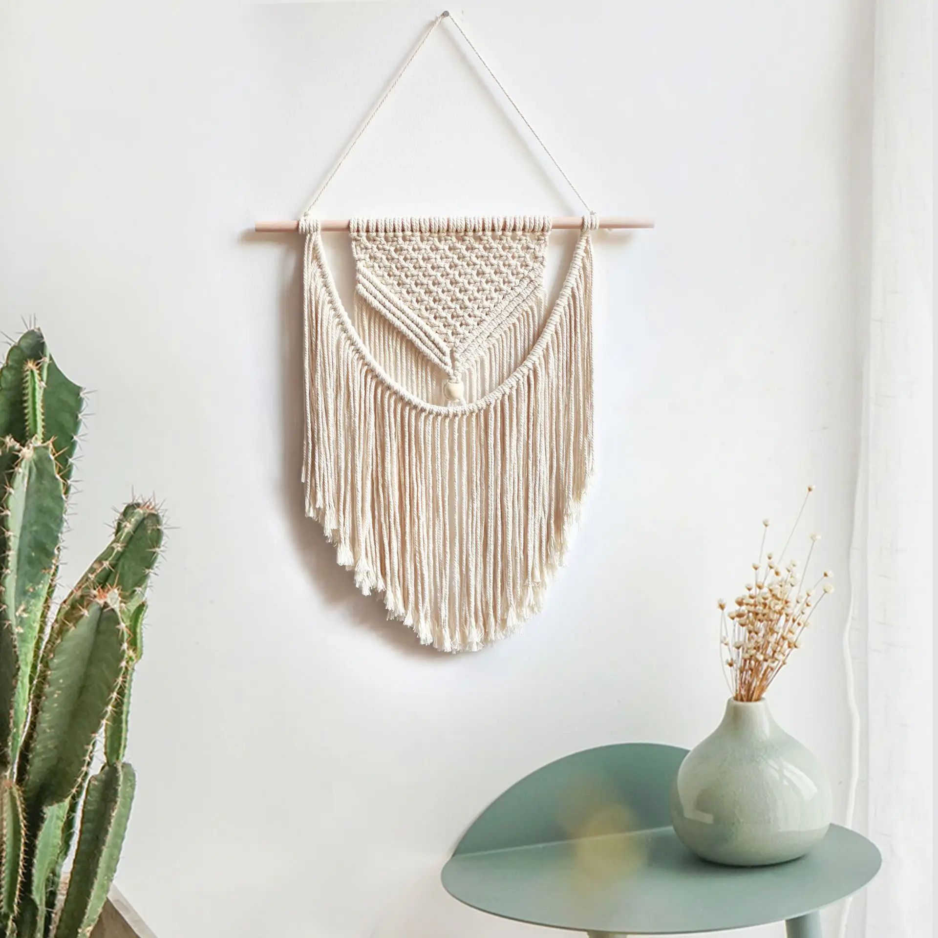 Handmade woven Tassel Tapestry Bedside Sofa Background Wall Art Decoration Wall Hanging Decor Tapestry