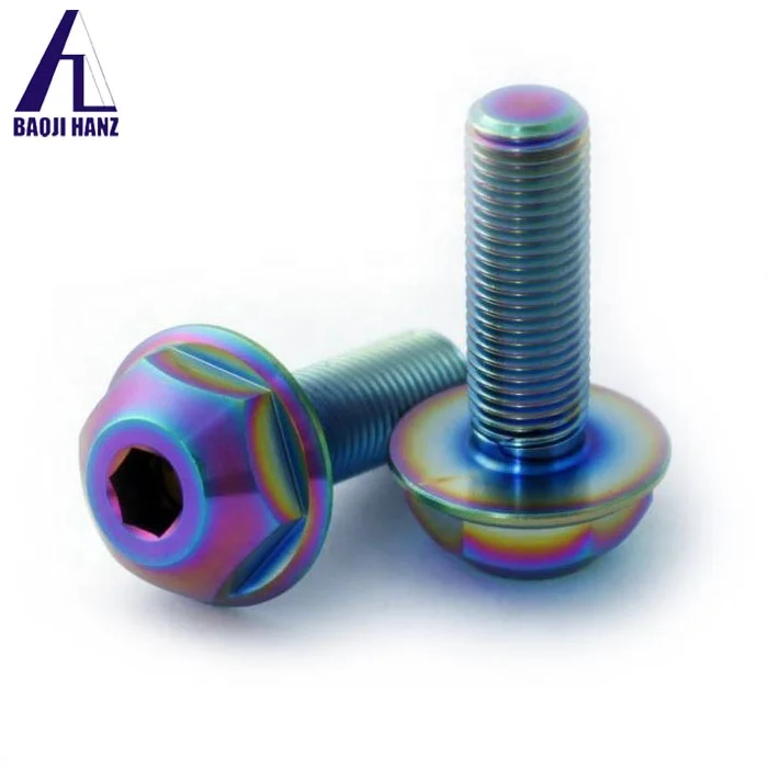 M6 M8 m10 x 1.25 x 135mm grade 5 blue Motorcycle Modified Titanium metric bolt