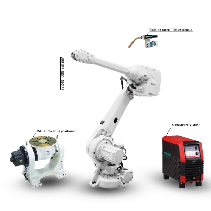Welding Robot Arm Manipulator ABB IRB4600 Industrial Robot With CNGBS Robot Welding Positioner Laser Welding Machine for Metal