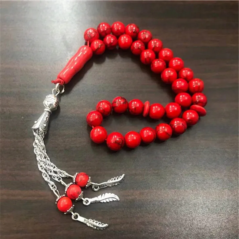 Trendy Muslim 33 Prayer Beads Bracelets Agate Rosary Bracelet For Man Women Islamic Jewelry
