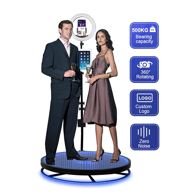 Led mirror glass 360 degree photo booth newest 360 video photo booth infinity 360 photo booth