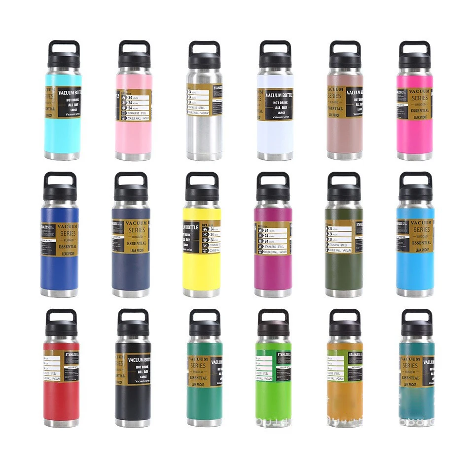Double Wall Stainless Steel Custom Logo Car Sports Water Bottle Portable Leak Proof Vacuum Flasks Thermos