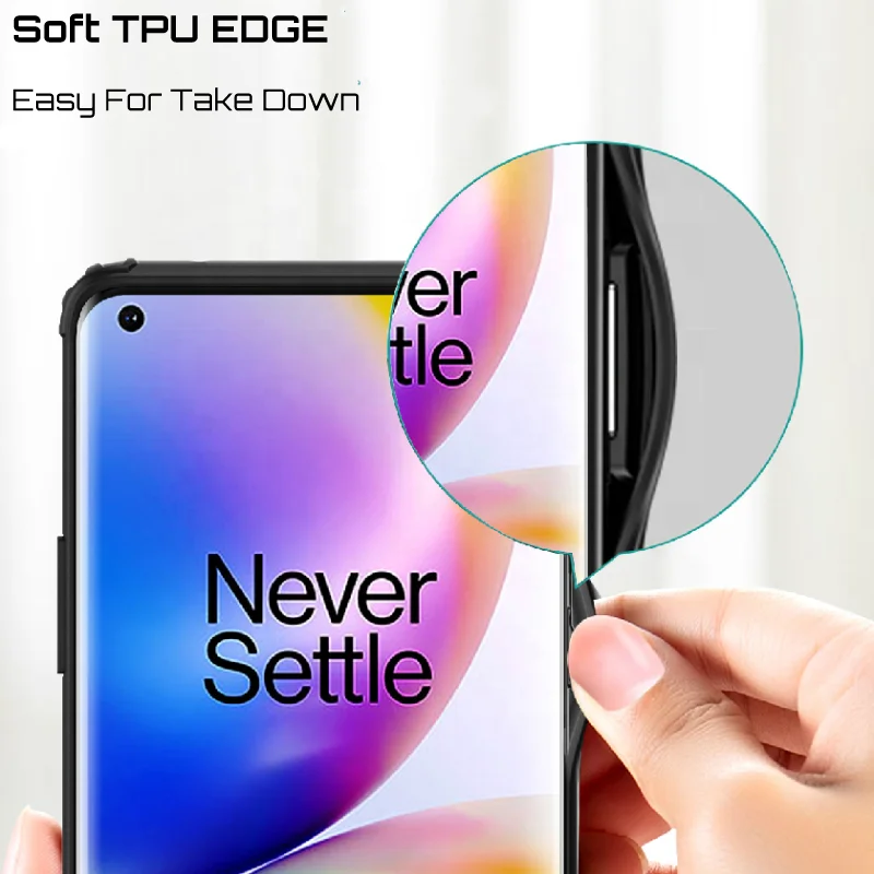 
Matte Acrylic Back Plate TPU Silicone Edge Phone Cover scratch resistant shockproof Phone Case for iphone 