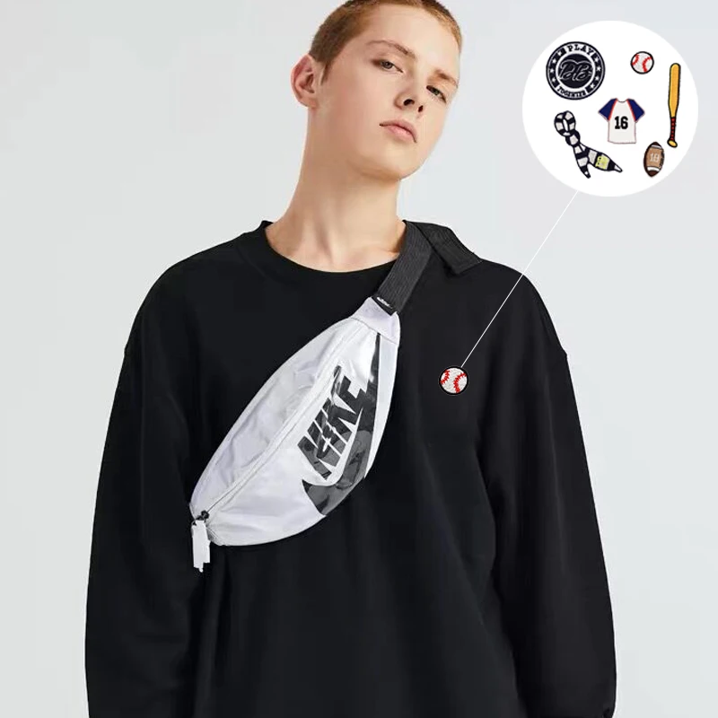 Appliqued 100% Polyester Fabric baseball sport streetwear Mobile phone case refrigerator magnet embroidery patches