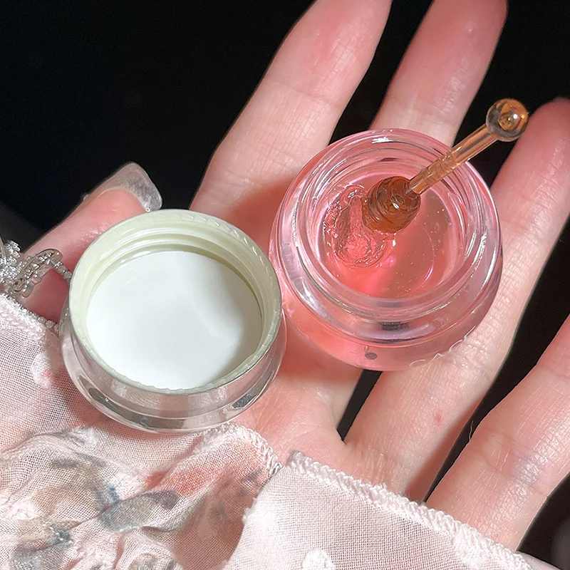 wholesale vegan natural cherry blossom nourishing organic honey lip sleeping mask lip balm