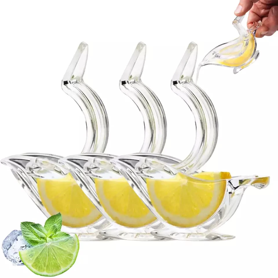 Acrylic Press Lime Slice Juicer Kitchen Tools Dinner Plate Elegance Press Art Bird Lemon Squeezers exprimidor de limon pajaro