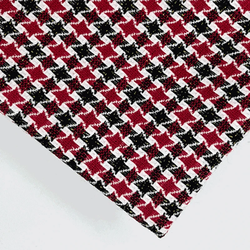 Fabric Textile Manufacturers Korean Tweed 3d Print Blue Herringbone Vest