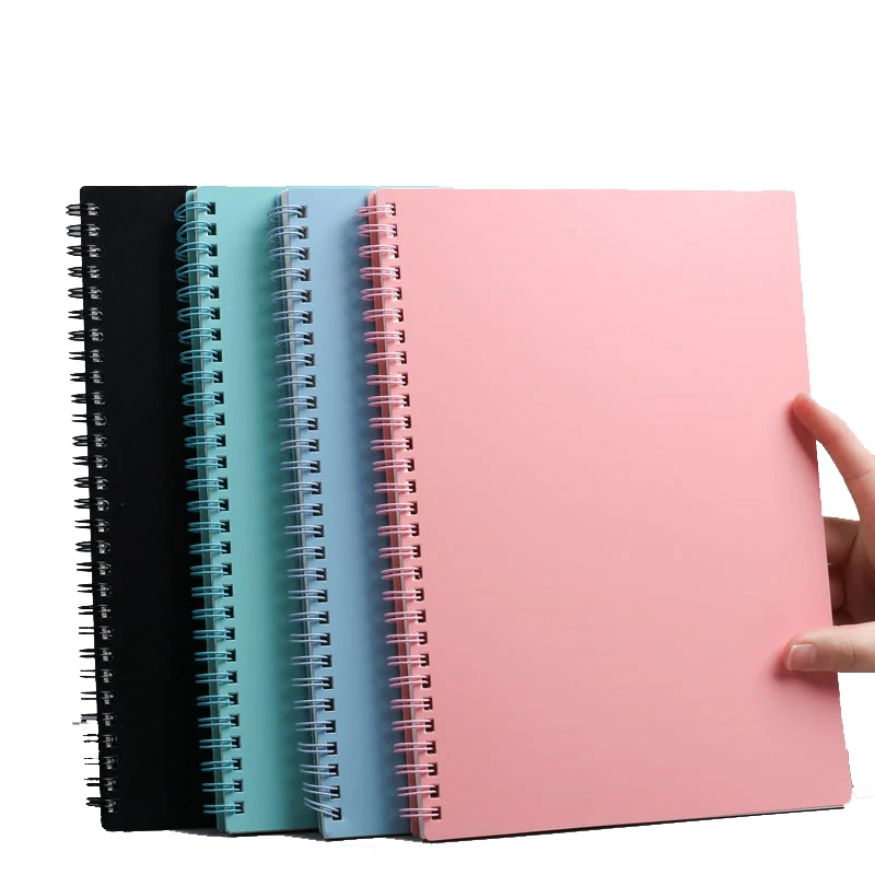 Waterproof custom print art paper hard cover dairy exercise book spiral binding journal coil A4 A5 notebooks for students