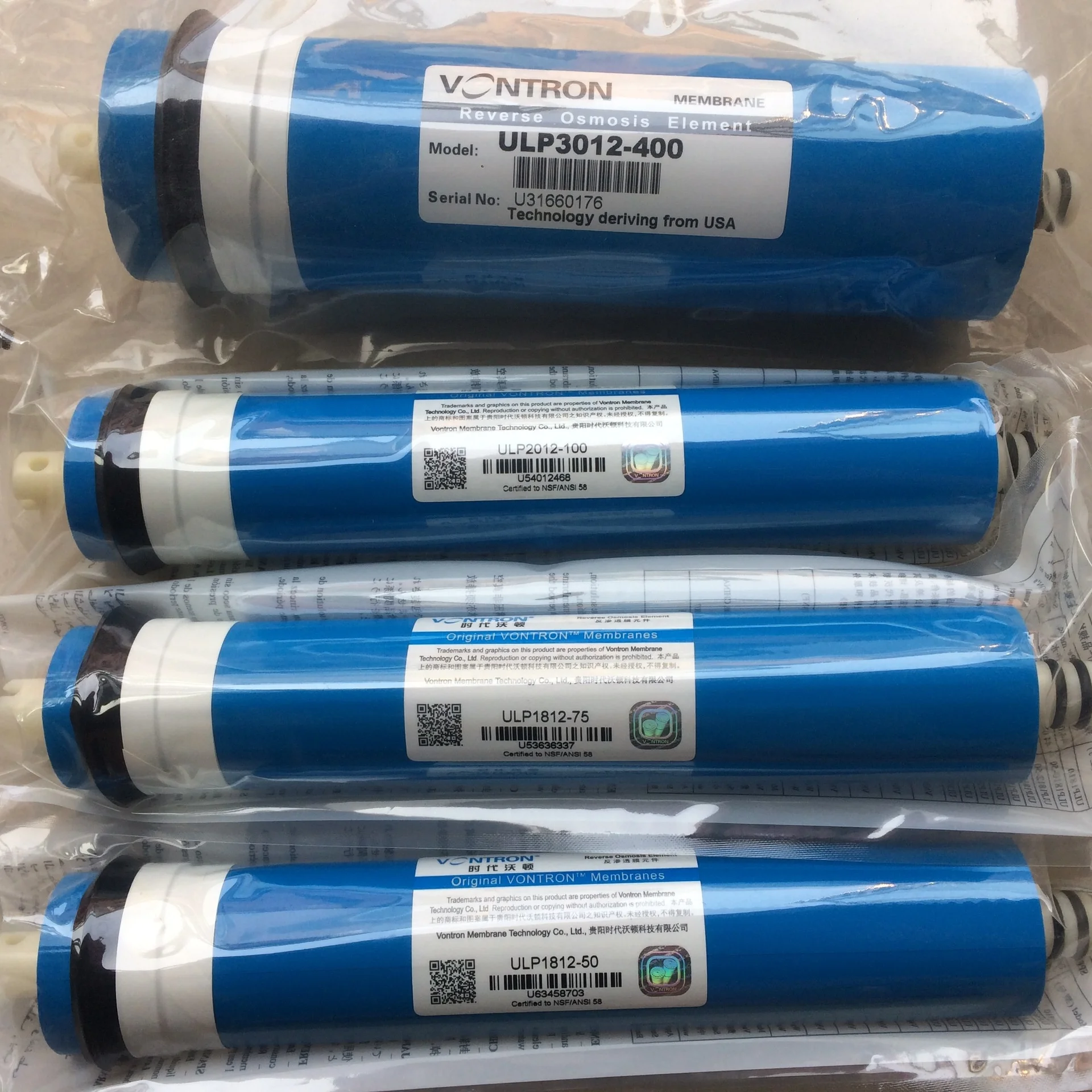 50 75GPD household  Good quality Vontron water purifier Membrane