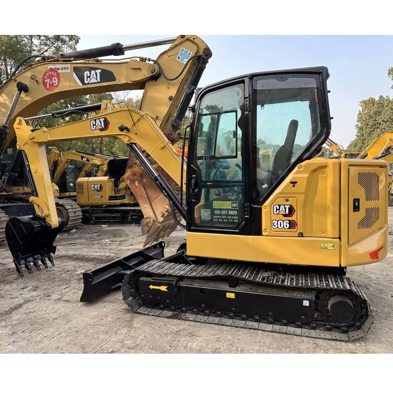 All original Used mini excavadora cat 306 306CR for sale small bagger digger machine for earth moving