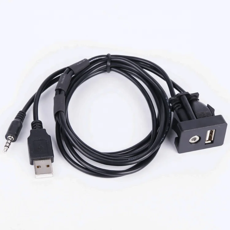 Удлинитель для автомобиля лодки мотоцикла 3 5 мм USB AUX аудио наушники штекер удлинитель монтажный кабель с утапливаемым