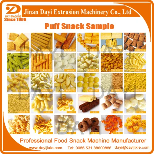 non-fried puffed snack extrusion processing line korean puffed rice snack making and packing machine