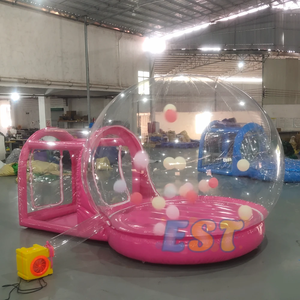 Kids wedding Party Fun Bouncy House Giant Clear Inflatable Crystal Igloo Dome Transparent Inflatable Bubble Tent Balloons House