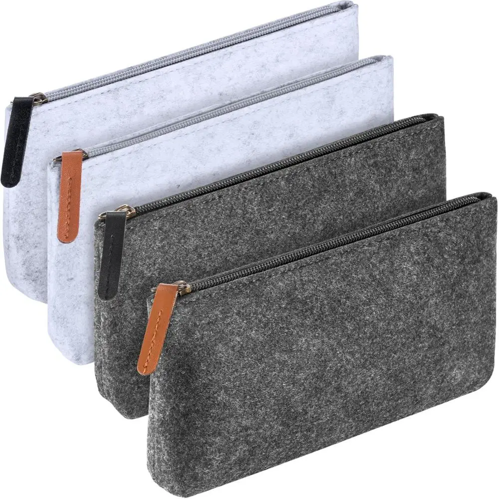 Войлочный офисный школьный детский пенал для канцелярских принадлежностей экологически чистый