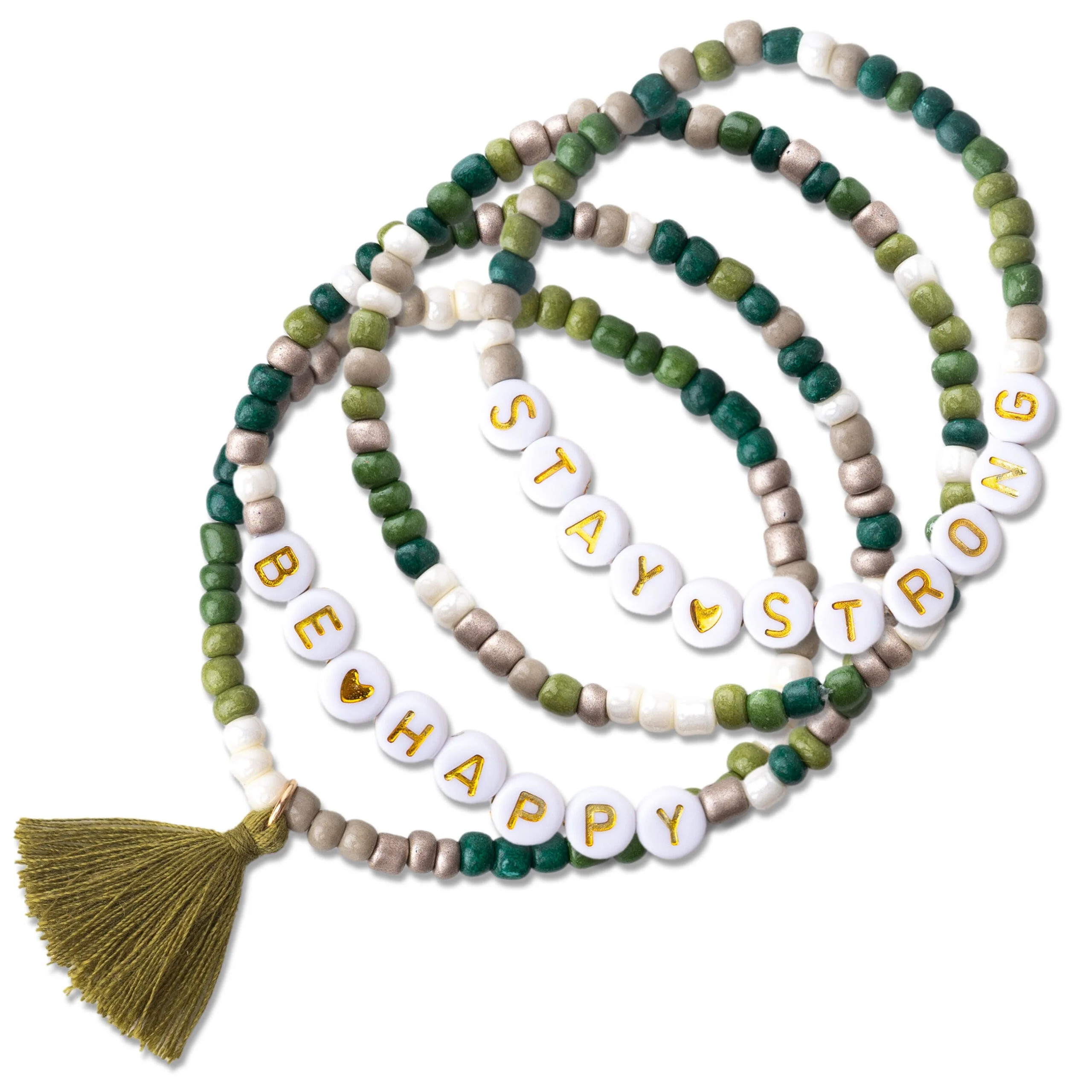 4pcs/Set Letter Glass Rice Beads Bracelet WERTVOLL Women Girl Bracelet Bohemian Style Elastic Colorful Beads DIY Bracelet