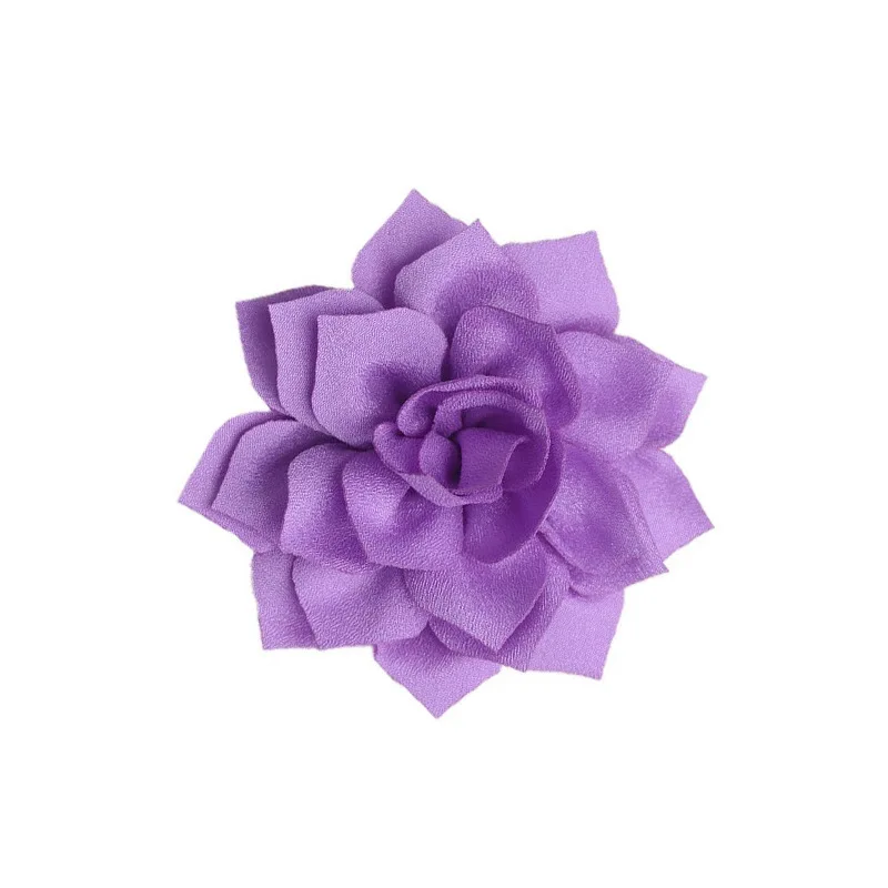 Bunga 7.5cm 2.9inch High Quality Lotus Satin Fabric Artificial Flowers with Pearl Rhinestone Beads for Wedding Bride Bouquet