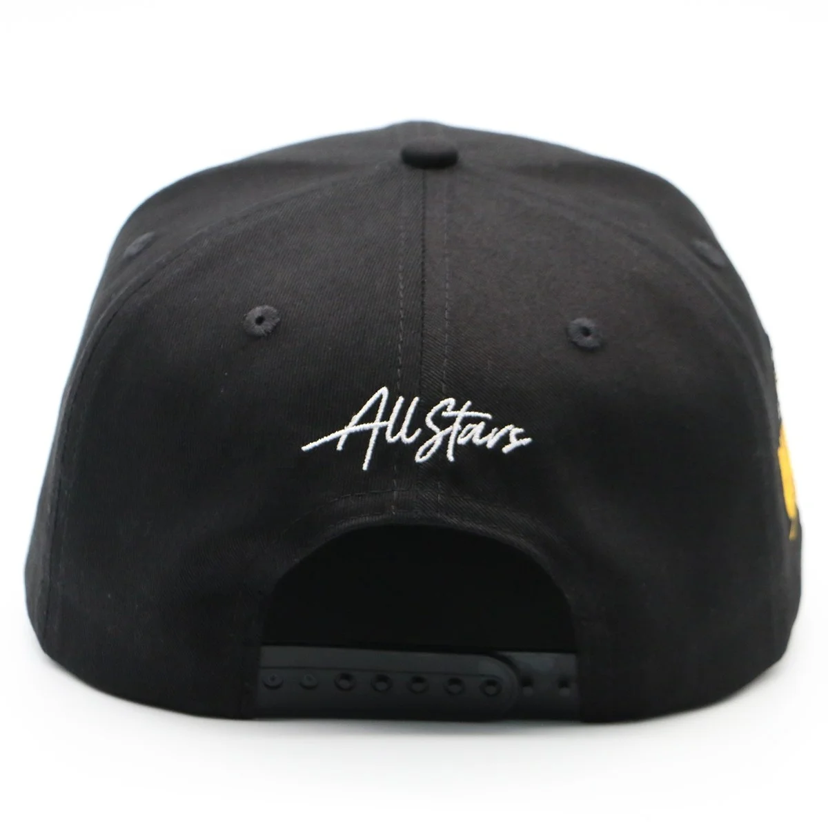 OEM 3D Logo Embroidery Snapback Hat 6 Panel 100% Cotton Black Squared Flat Bill Brim for Performance Outdoor Party Travel