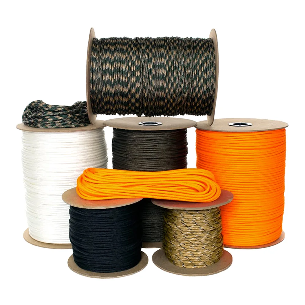 Colorful Braided Survival Para cord 550 /750 Nylon Polyester Rope Parachute Cord rope