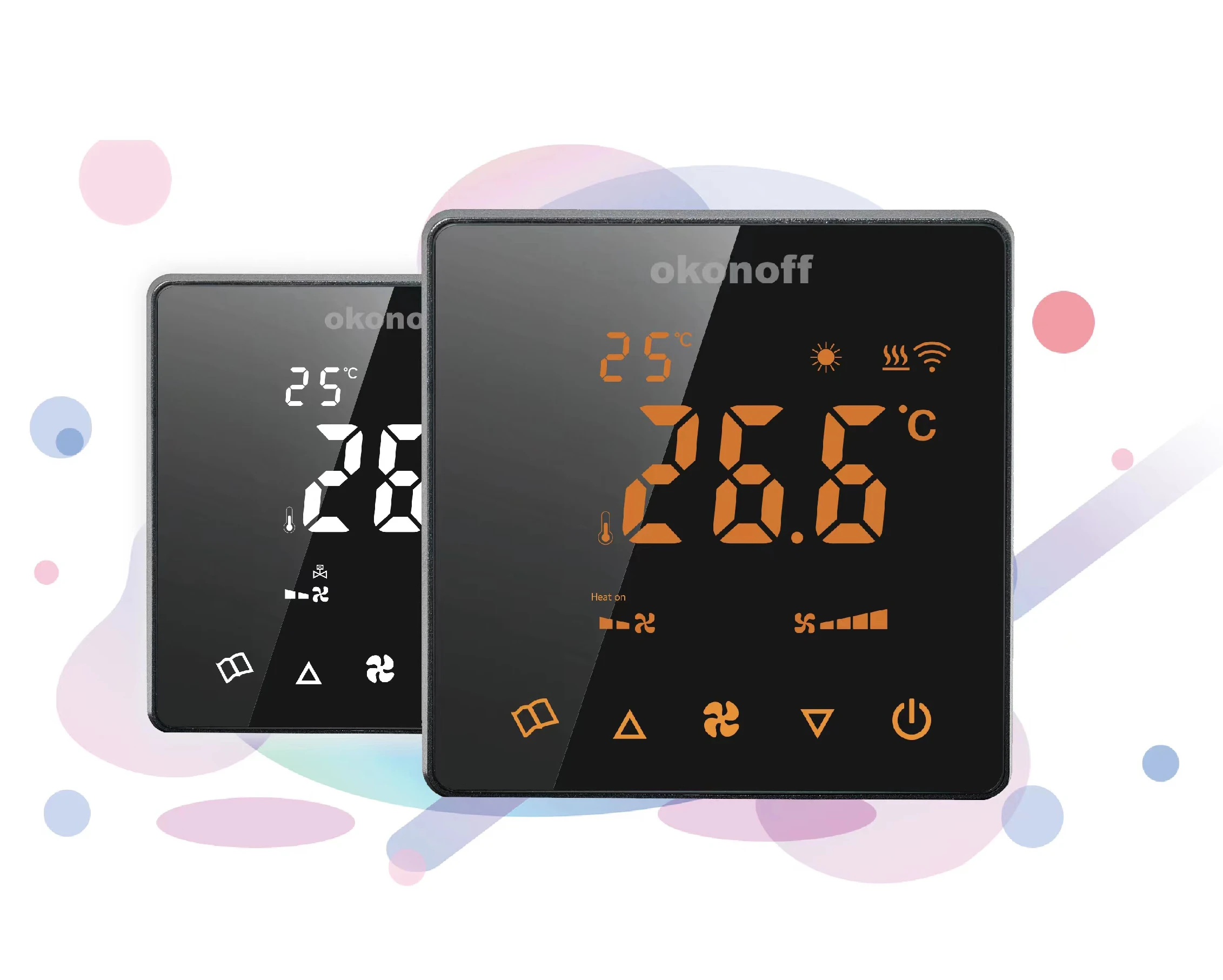 G9AS-DP touch screen RS485 modbus capilliary radiation air conditioning room thermostat