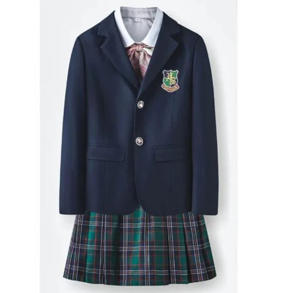 SWODART XNY6321 OEM Custom Design  Autumn Kid Knitted Primary School Uniforms Suit Embroidered Children boys girls school wear