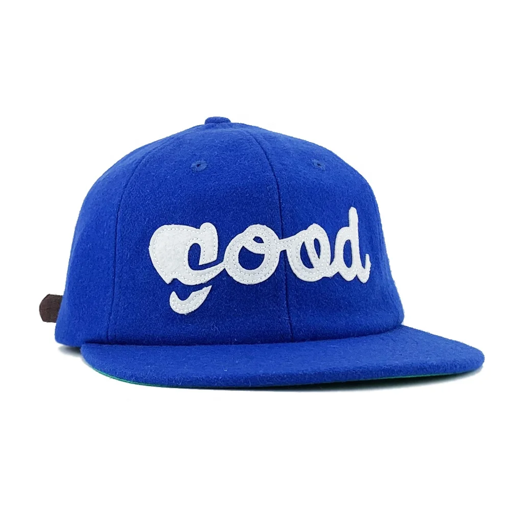 Leather Strap Designer Hats High Quality Custom Embroidery Flat Brim Unstructured 6 Panel Dad Hat Men Baseball Cap Custom Logo