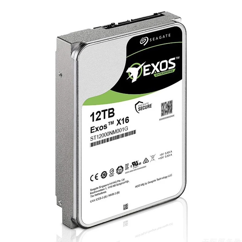 Seagat 12TB Hard Drive Exos 256MB SATA ST12000NM001G Enterprise Internal Hard Drive Disk HDD 12tb for Server NAS Laptop PC