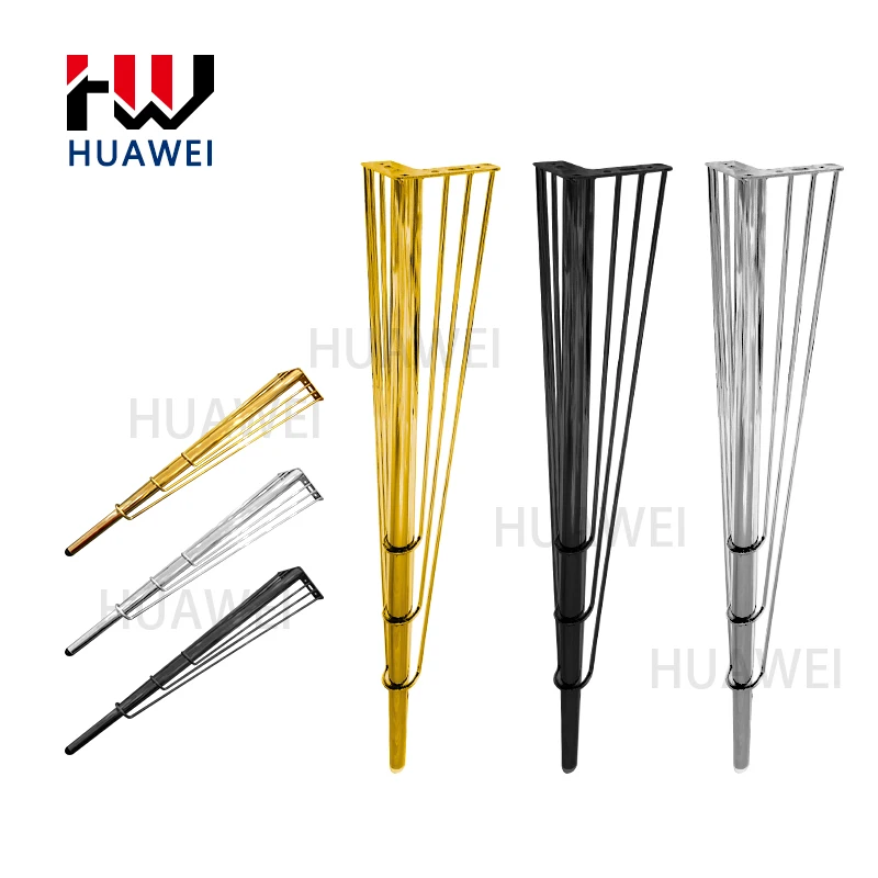 HUAWEI Sofa Decoration Accessories Furniture Hardware Cabinet 12cm 15cm 18cm Bed Table Chrome Gold Metal Sofa Leg For Furniture