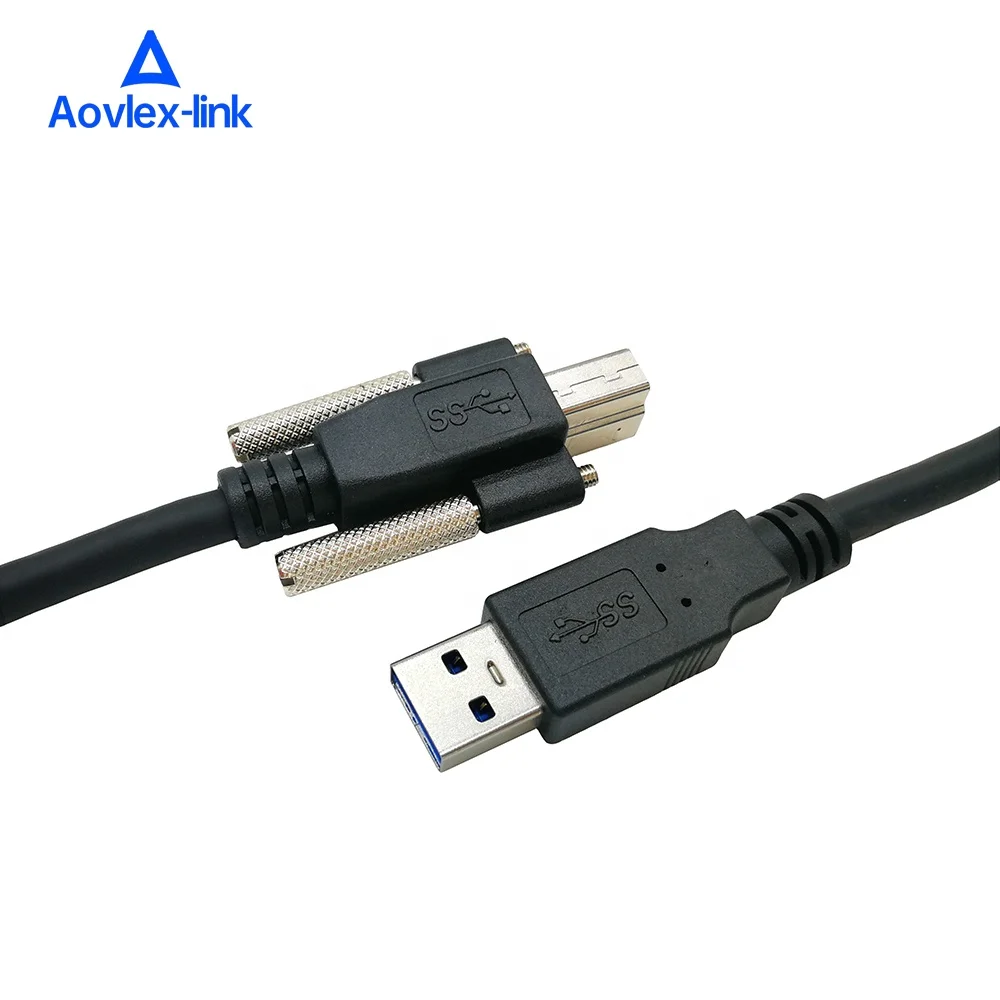 OEM USB 3.0 A male to USB 3.0 B male with Locking Screw USB 3.0 cable Printer cable
