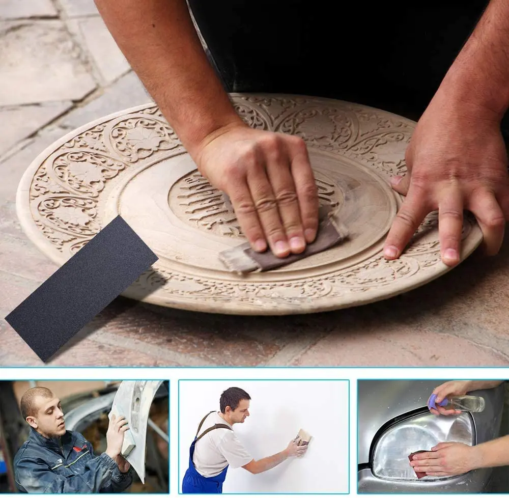 Factory 80 Grit Dry And Wet Waterproof Sand Paper Abrasive Sandpaper Sheet For Polishing Metal