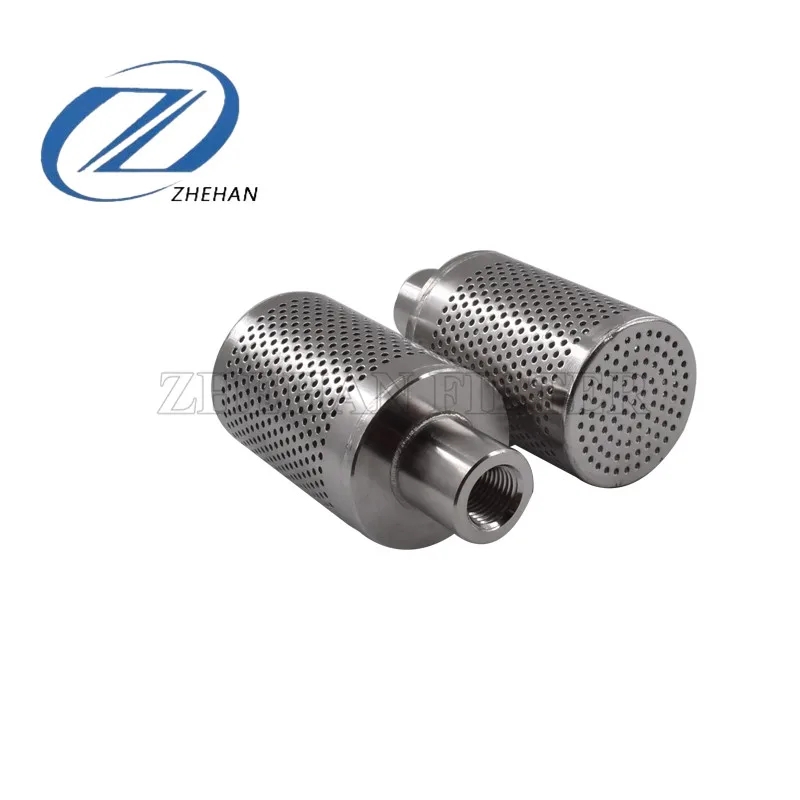 perforated sheet porous mesh cylinder SS male female thread connector filter water sand curing agent laboratory filter element