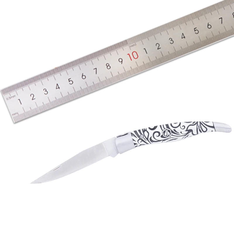 High Grade Survival Knife French Style Multipurpose Folding Knife with Aluminum Handle