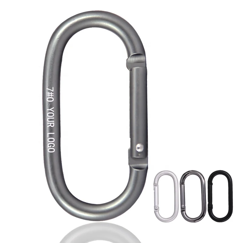 Baichao 7# Lightweight O SHAPED Aluminum alloy metal spring carabiner Key Chain CLIP hooks FOR camping hiking or pet bowl tent