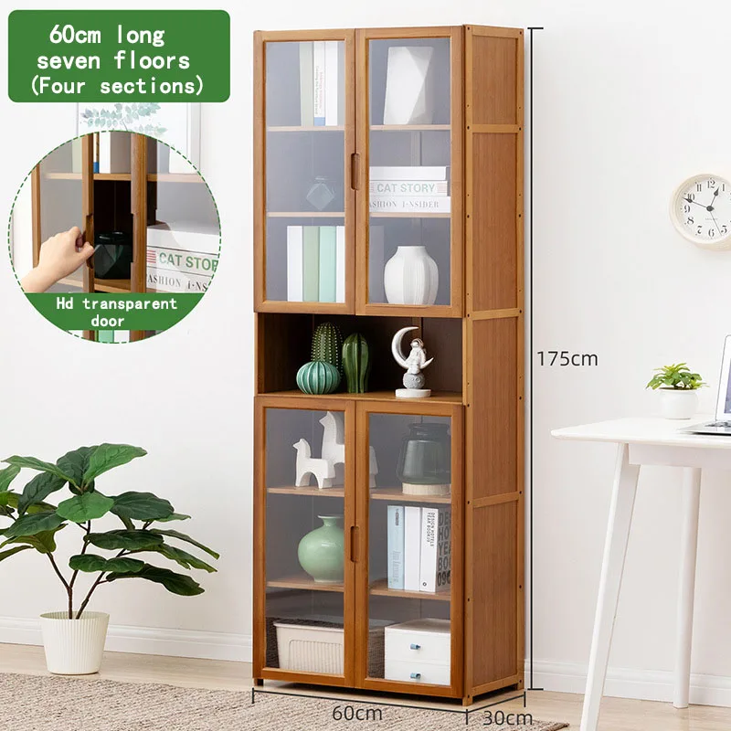 Modern living room home furniture wood shelf metal wood cabinet bookshelves divider library book shelf bamboo bookcase