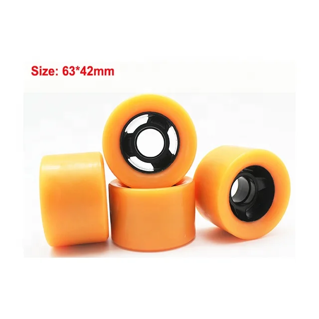 Customs Color Core PU Casting Wheels 63mm Polyurethane Pro quad roller skate Wheels For ski Side set Skateboard Wheels