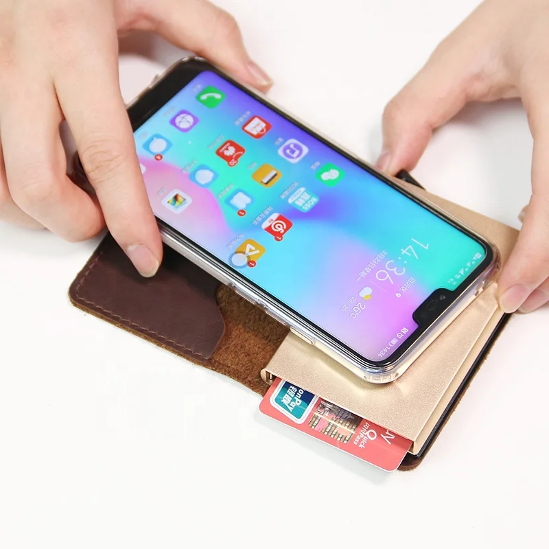 wholesale crazy horse leather pop up custom aluminum anti-theft cardholder rfid cardholder