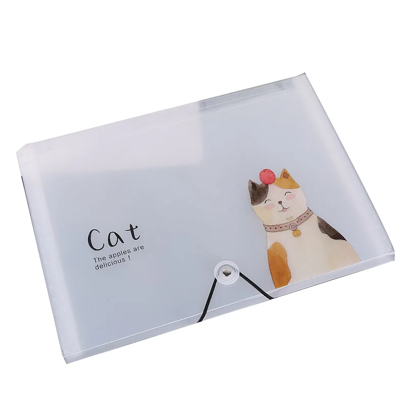 Fashion Flap Folder with Elastic Closure Letter Size Envelop Folder Sewing Edge Envelop File Bag