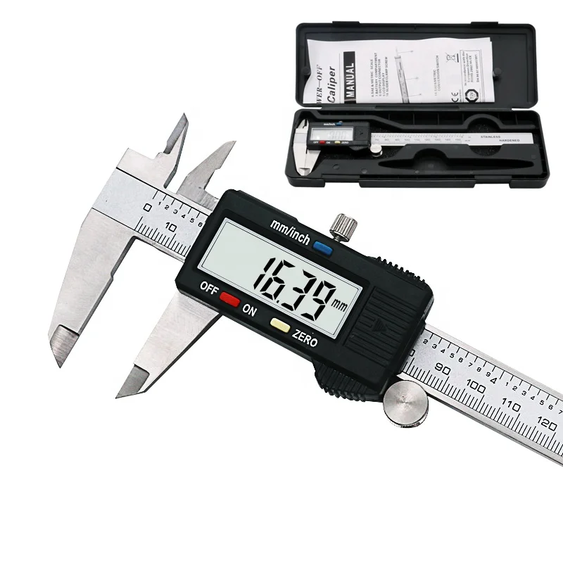 Stainless Steel Electronic Digital Vernier Caliper  0-150mm high strength plastic caliper measuring tool inside and outside diam