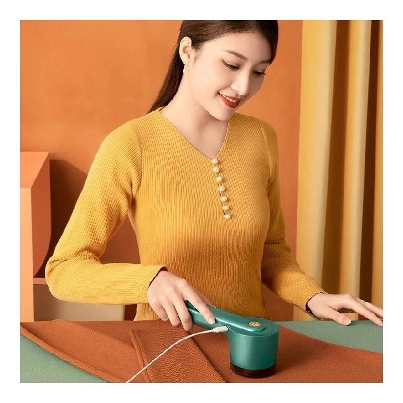 Fabric Shaver Pill Sweater Clothing Fuzz Shaver hairballs Roller 6-Leaf Blades USB Rechargeable Trimmer Electric Lint Remover