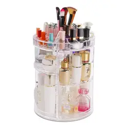Transparent Acrylic 360 Degree Rotating Adjustable Cosmetic Storage Rotating Makeup Beauty Organizer Acrylic Makeup Organizer