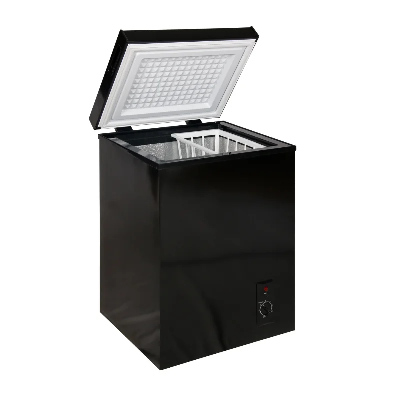 Hot Selling 100L High Quality Home use Deep freezer Single Door top load Small Chest Freezer black color