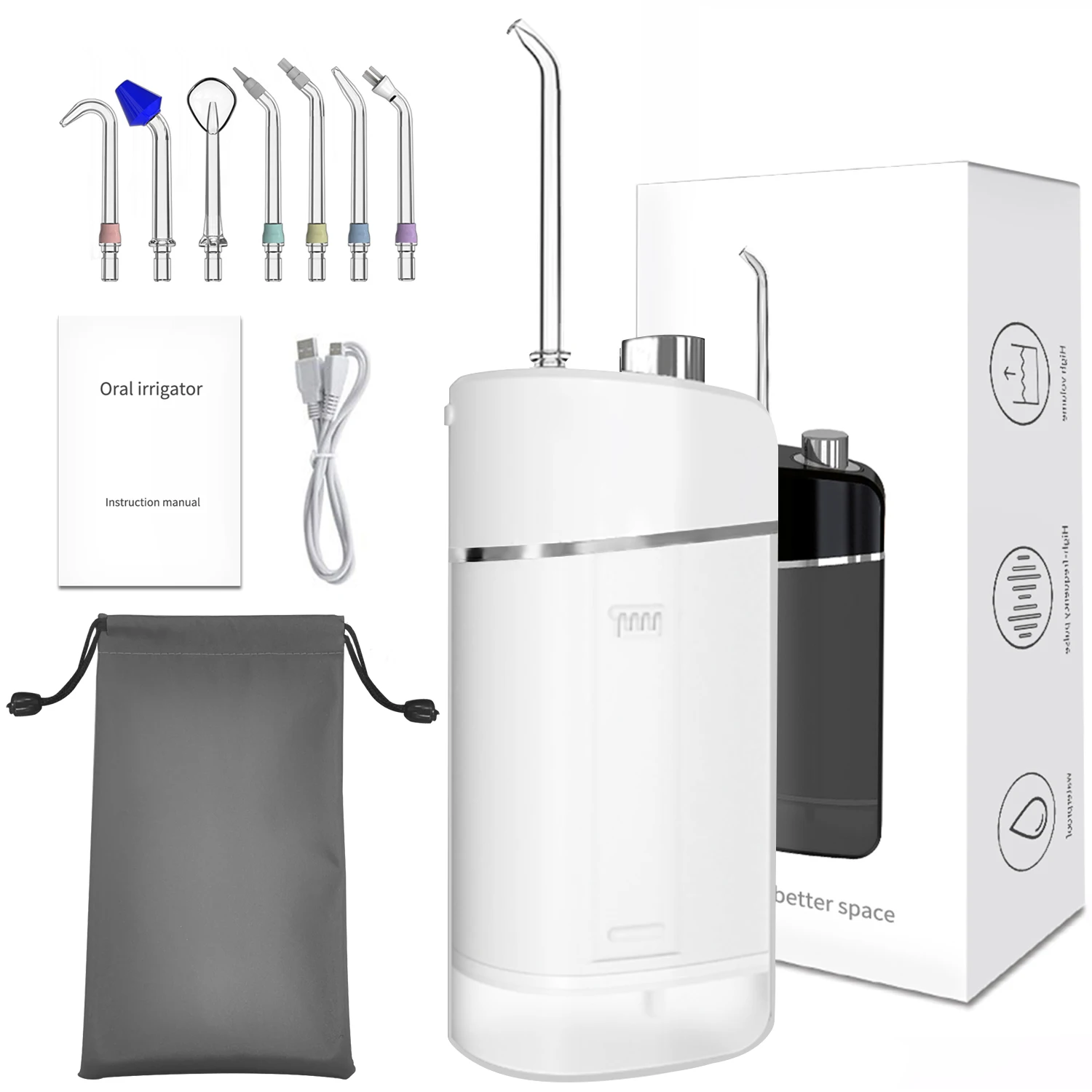 Mini water flosser for teeth Cordless irrigator oral Travel Family Use Water Pick electric toothbrush and water flosser