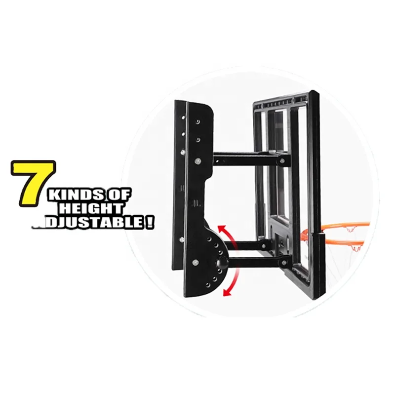 55 CM Movable arm lift basketball board wall type outdoor portable adjustable basketball board for kids adults