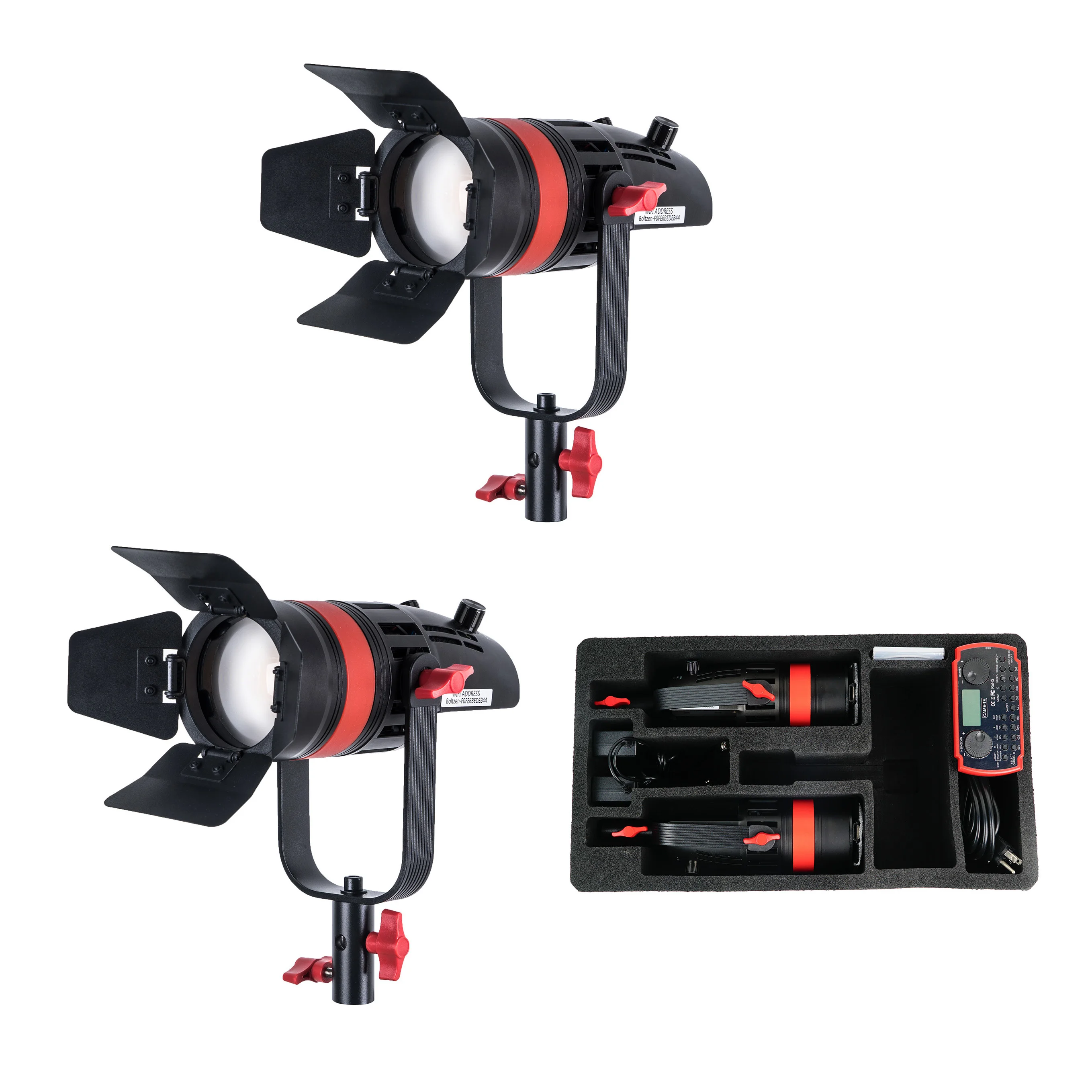 CAME-TV Travel Kits Boltzen 55w MK II High Output  Batteries Operated Fresnel Focusable LED video light Bi-Color With Bag