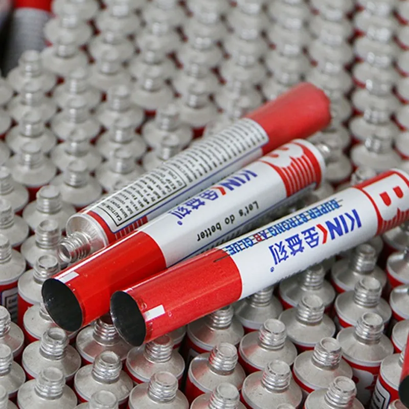 Mouth Closed Cylinder Packing Aluminum Tube 10ml Aluminum Tube With Lid White Black Blue Red