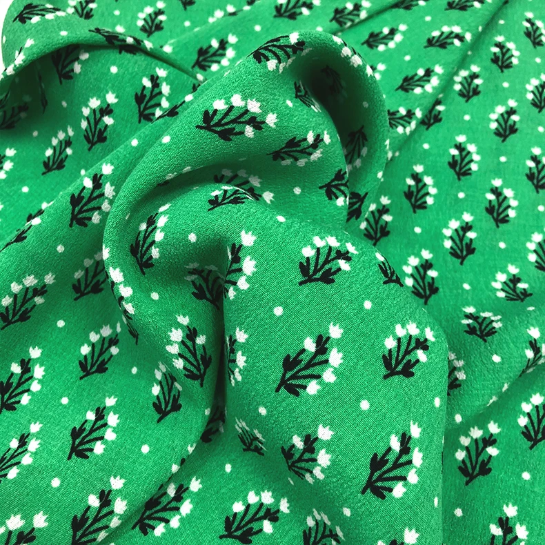 
New arrival women dress fabric woven digital printed viscose rayon crepe 