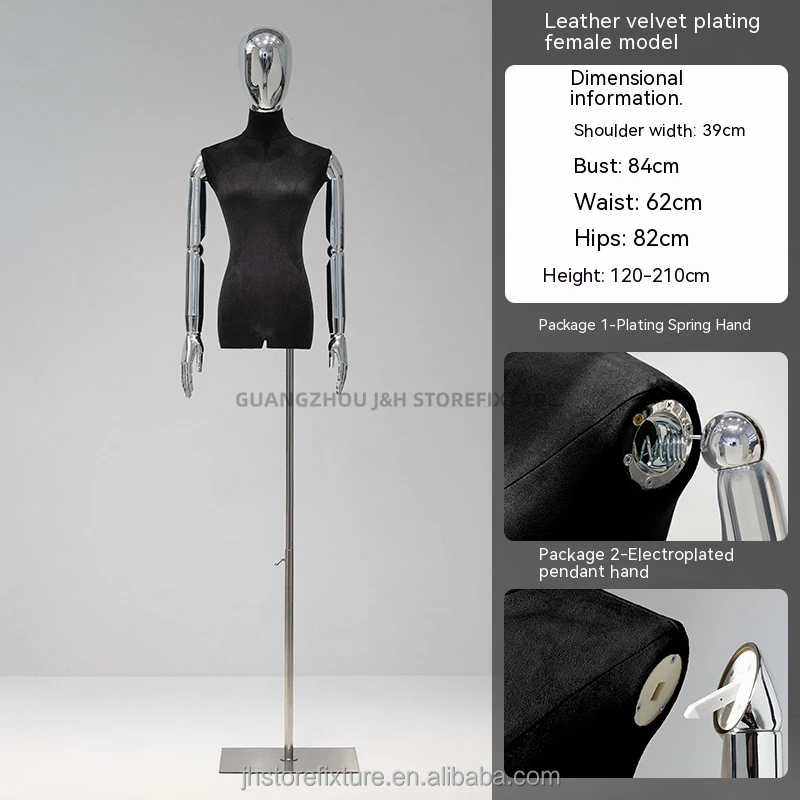 gold mannequins female Model Flexible Hand Torso Dress Form Off Shoulder with Legs Female Mannequins