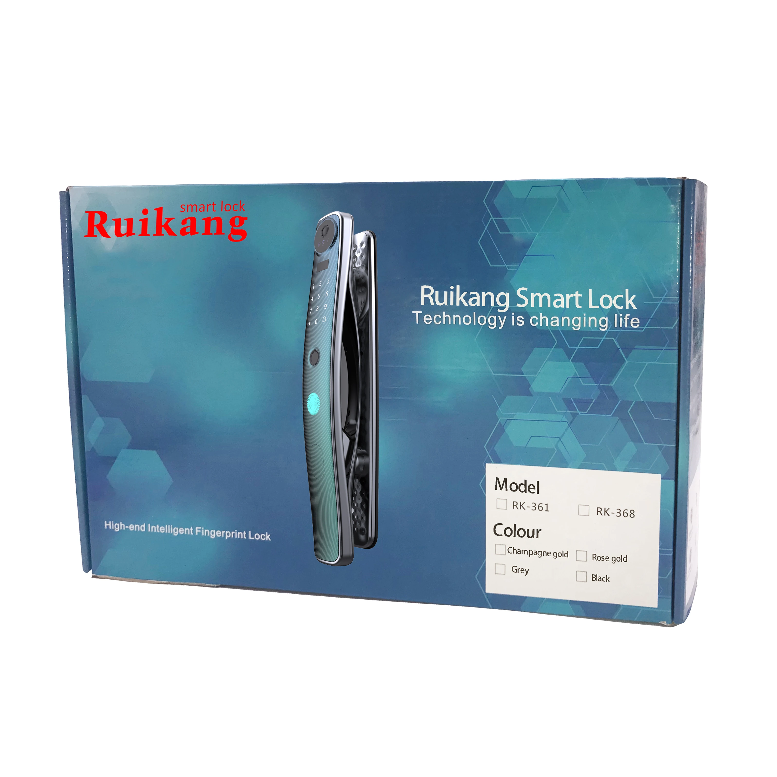 OEM fingerprint password card combination remote copper cylindrical smart door entry lock